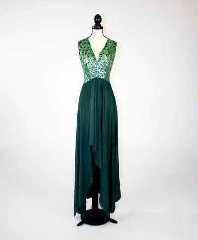 Zelené šaty s flitry